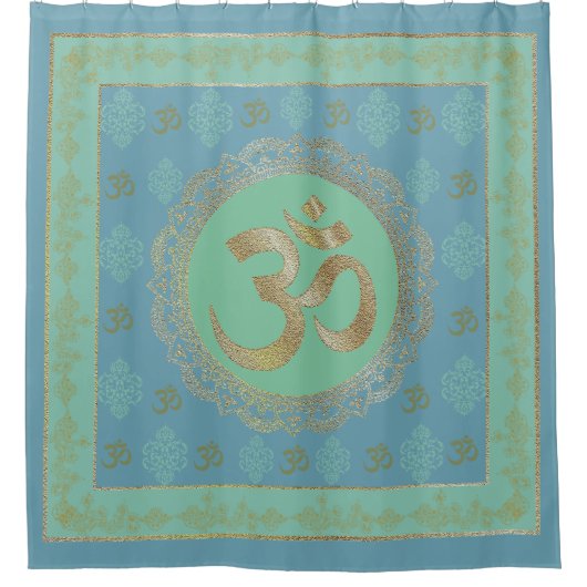 OM Mandala - Duschvorhang (Vorderseite)