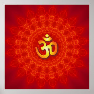 OM-Mandala-Entwurf Poster