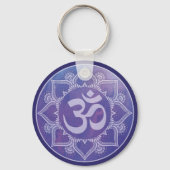 Om Mandala Lila Schlüsselanhänger (Rückseite)