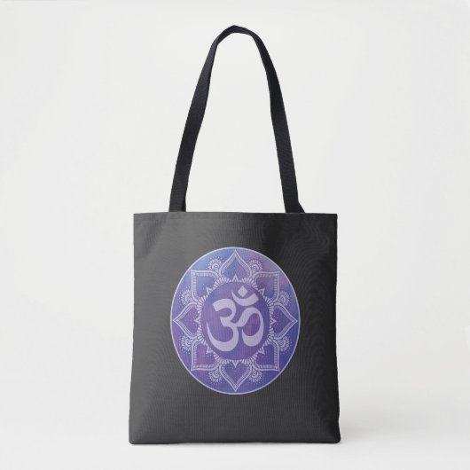 Om Mandala Lila Tasche (Vorderseite)