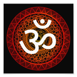 Om Mandala Red Root Chakra Fotodruck