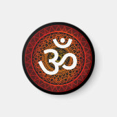 Om Mandala Red Root Chakra Magnet (Vorne)