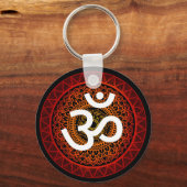 Om Mandala Red Root Chakra Schlüsselanhänger (Rückseite)