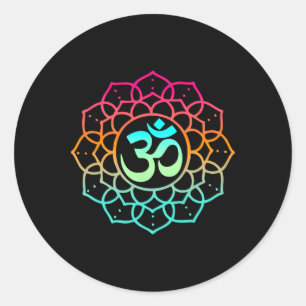 Om Mandala Spirituelles Zen Yoga Buddhistisches Me Runder Aufkleber