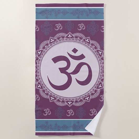 OM Mandala - Strandhandtuch (Vorderseite)