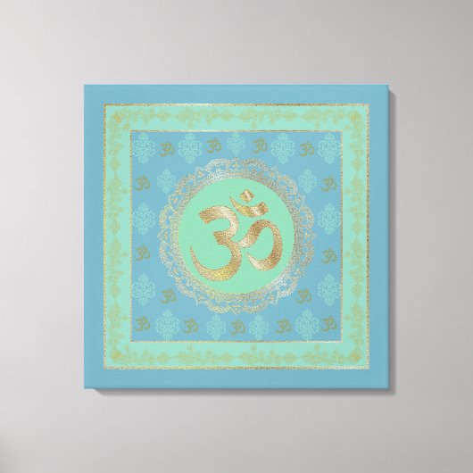 OM Mandala - Wrapped Canvas Leinwanddruck (Vorderseite)