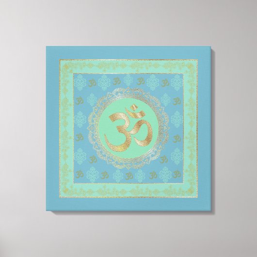 OM Mandala - Wrapped Canvas Leinwanddruck (Vorderseite)
