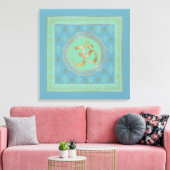 OM Mandala - Wrapped Canvas Leinwanddruck (Insitu (Wohnzimmer))