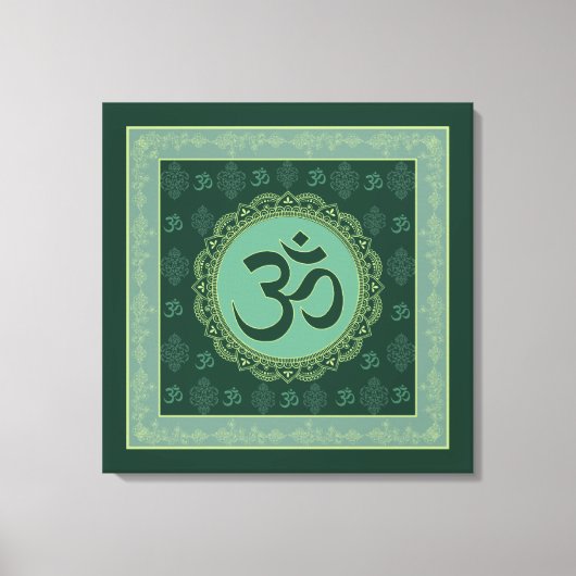 OM Mandala - Wrapped Canvas Leinwanddruck (Vorderseite)