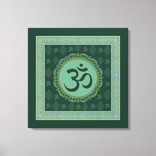 OM Mandala - Wrapped Canvas Leinwanddruck (Vorderseite)