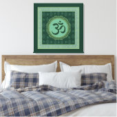 OM Mandala - Wrapped Canvas Leinwanddruck (Insitu (Schlafzimmer))