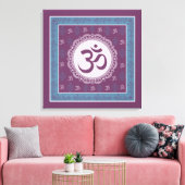 OM Mandala - Wrapped Canvas Leinwanddruck (Insitu (Wohnzimmer))