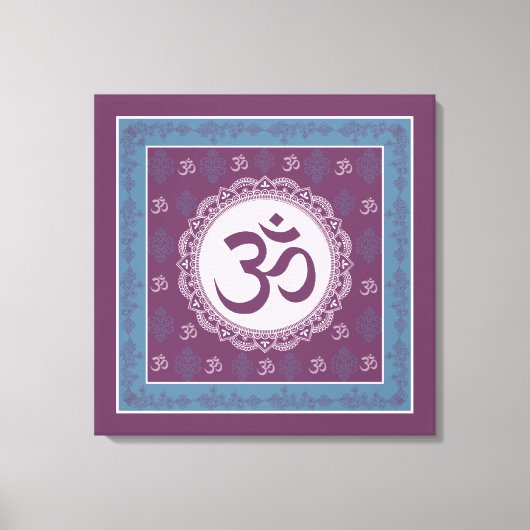 OM Mandala - Wrapped Canvas Leinwanddruck (Vorderseite)