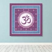 OM Mandala - Wrapped Canvas Leinwanddruck (Insitu (Holzboden))