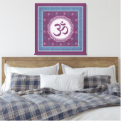 OM Mandala - Wrapped Canvas Leinwanddruck (Insitu (Schlafzimmer))