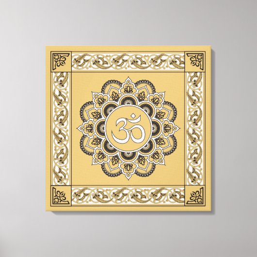 OM Mandala - Wrapped Canvas Leinwanddruck (Vorderseite)
