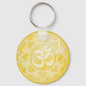 Om Mandala Yellow Schlüsselanhänger (Rückseite)