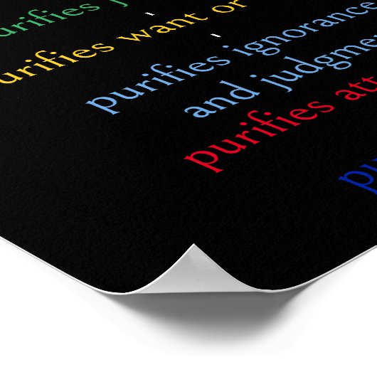 Om Mani Padme Hum Avalokiteshvara Mantra farbenfro Poster (Ecke)