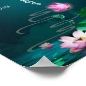 Om Mani Padme Hum Avalokiteshvara Mantra | Lotus Poster (Ecke)