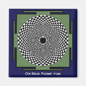 Om Mani Padme Hum chant Magnet (Vorne)