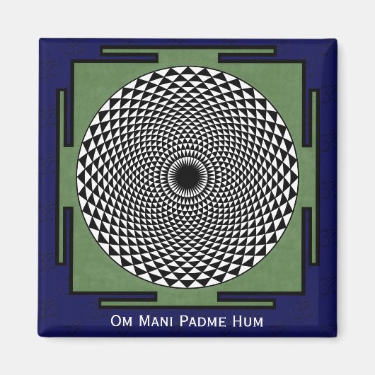 Om Mani Padme Hum chant Magnet (Vorne)