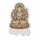 Om Mani Padme Hum Chenrezig Compassion Mantra Aufkleber (Vorderseite)