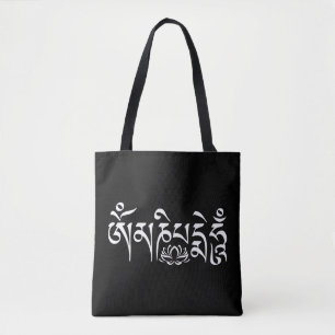 Om Mani Padme Hum Dark Tote Bag Tasche