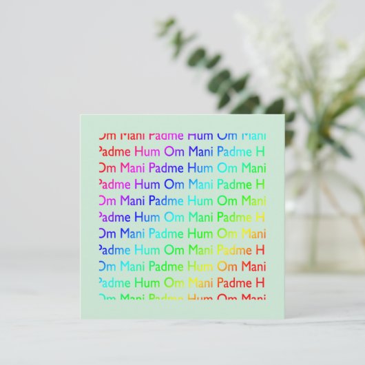 Om mani padme hum Einladung (Stehend Vorderseite)
