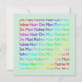 Om mani padme hum Einladung (Vorderseite)