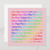 Om Mani Padme Hum Einladung (Vorne/Hinten)