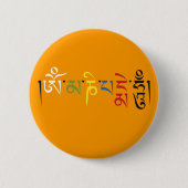 Om Mani Padme Hum Mantra Elegance Button (Vorderseite)