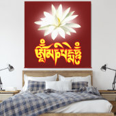 Om mani padme hum mantra leinwanddruck (Insitu (Schlafzimmer))