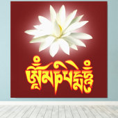 Om mani padme hum mantra leinwanddruck (Insitu (Holzboden))