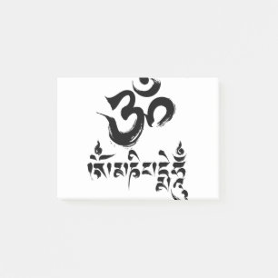 Om Mani Padme Hum Mantra Post-it Klebezettel