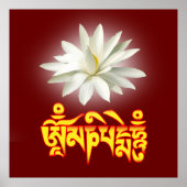 Om mani padme hum mantra poster (Vorne)