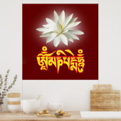 Om mani padme hum mantra poster (Küche)