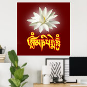Om mani padme hum mantra poster (Heimbüro)