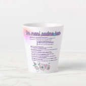 "Om Mani Padme Hum" Meditation Milchtasse (Vorderseite)