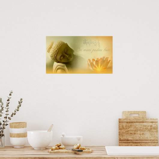 Om mani padme hum poster (Küche)