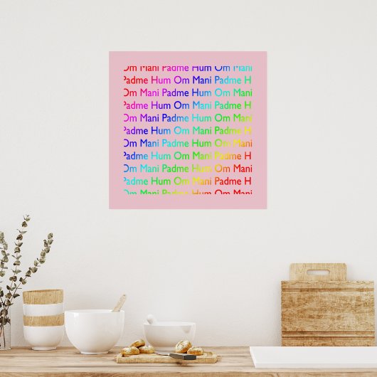 Om Mani Padme Hum Print Poster (Küche)