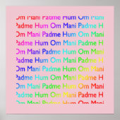 Om Mani Padme Hum Print Poster (Vorne)