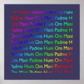 Om Mani Padme Hum Print Poster (Vorne)