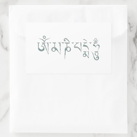 Om Mani Padme Hum Rechteckiger Aufkleber (Tasche)