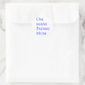 Om Mani Padme Hum Runder Aufkleber (Tasche)