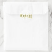 Om Mani Padme Hum Runder Aufkleber (Tasche)
