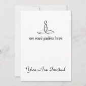 Om Mani Padme Hum - Schwarzer Sanskrit-Stil Einladung (Vorderseite)