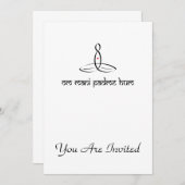 Om Mani Padme Hum - Schwarzer Sanskrit-Stil Einladung (Vorne/Hinten)