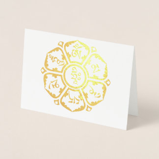 Om Mani Padme Hum Tibetan Mantra Chenrezig Folienkarte