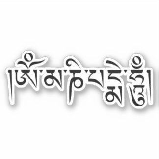 Om Mani Padme Hum tibetisch-buddhistisches Mantra Aufkleber