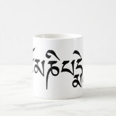 Om Mani Padme Hum tibetisch-buddhistisches Mantra Kaffeetasse (Mittel)